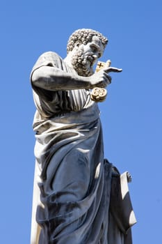 statue of St Peter and the key to paradise (Rome Italy)