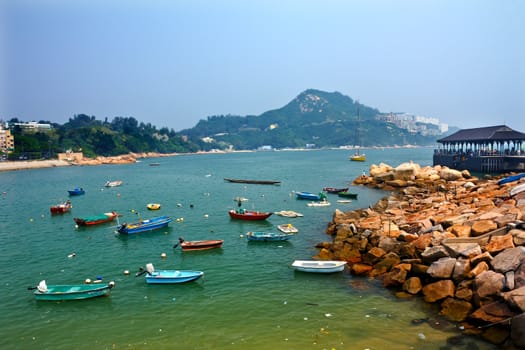 Boats Stanley Harbor Pier Ferry Dock Hong Kong