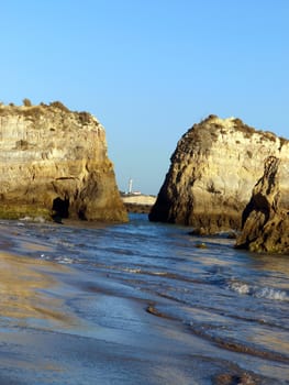  Beach at Algarve in the South of Portugal