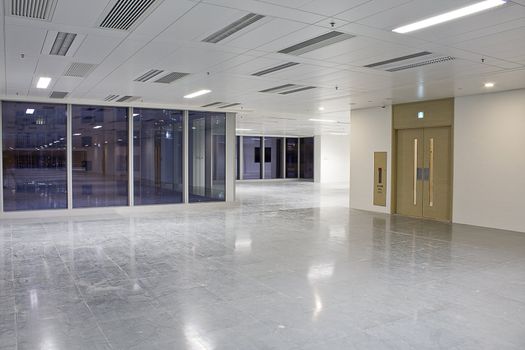 modern hall in building 