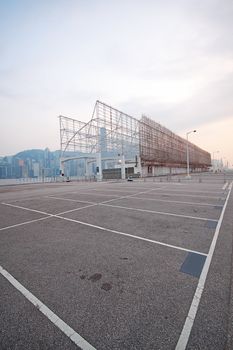 large numbered space parking lot 