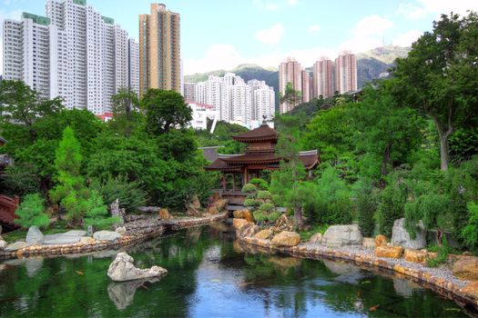 chinese style park in city