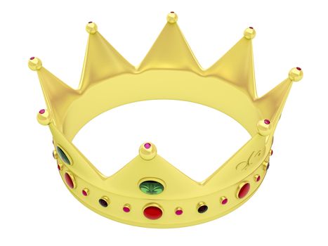 Crown isolated on white background