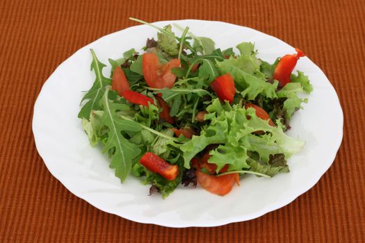 Salad on a plate