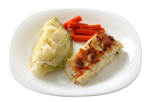 Baked codfish with cheese