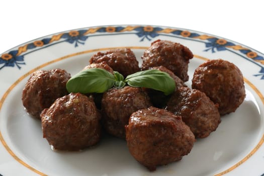 meatballs on the plate