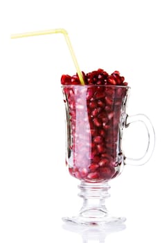 Pomegranate juice in glass