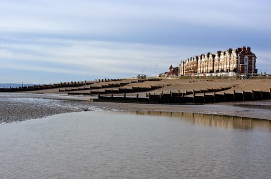Winter on English beach