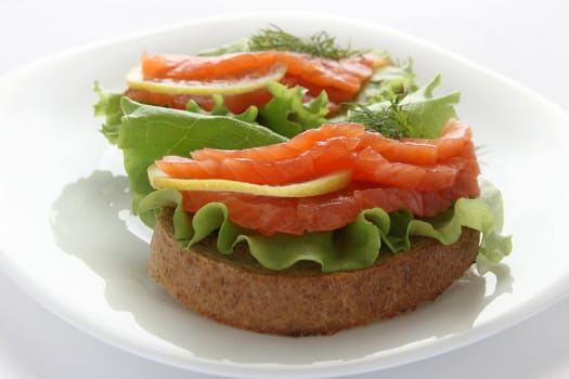 toast with salmon