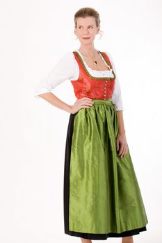 Elderly lady in Bavarian festive costume