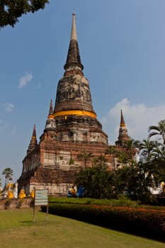 Buddha at Watyaichaimongkol Ayutthaya Province,Thailand