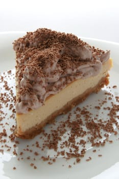 Cheesecake with chocolate cream