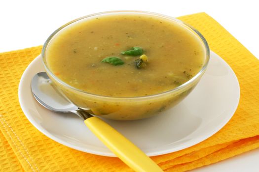 vegetable soup in bowl