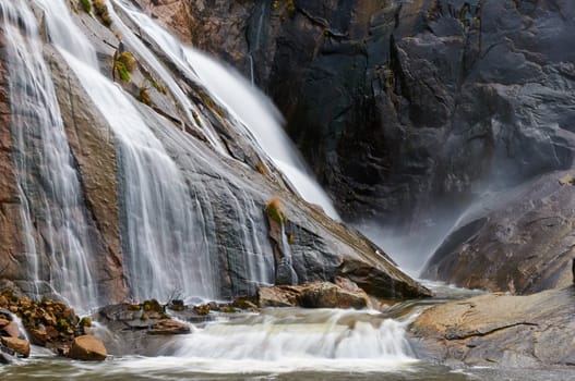 Xallas River Waterfall, in Ezaro, A Coruña, Spain.