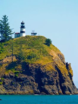 The Lighthouse at Cape Disappointment at Fort Canby State Park in Washington State USA