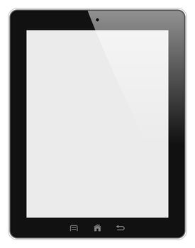 Tablet pc isolated on white background illustration