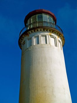 North Head Lighthouse on the Oregon Coast on a Clear, Sunny Day