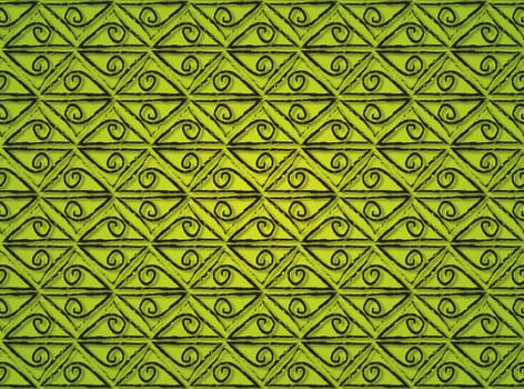 abstract spiral pattern on a triangular green background