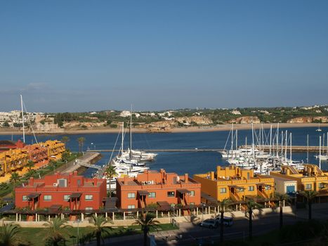 Yacht marina in Portimao. Algarve, Portugal