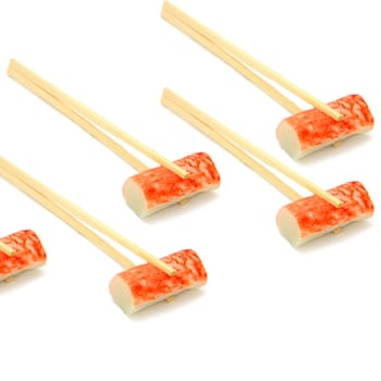 sushi on chopstick