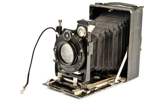 Old photo Camera isolated on white