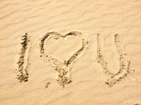 I Love You Written in the Sand