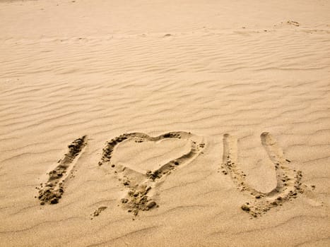 I Love You Written in the Sand