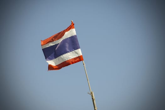Thailand flag  on blue sky