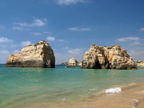  Beach of Praia da Rocha in Portimao, Algarve
