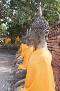 Buddha at Watyaichaimongkol Ayutthaya Province,Thailand