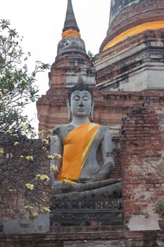 Buddha at Watyaichaimongkol Ayutthaya Province,Thailand