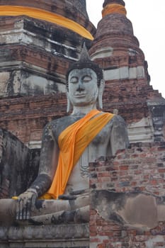 Buddha at Watyaichaimongkol Ayutthaya Province,Thailand