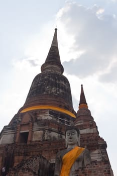 Buddha at Watyaichaimongkol Ayutthaya Province,Thailand