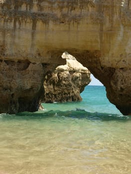 Colourful rocks on the Algarve coast 