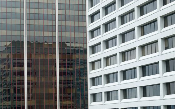 A Highrise Office Building made of Concrete and Glass