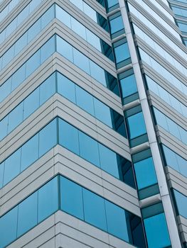 A Highrise Office Building made of Concrete and Glass