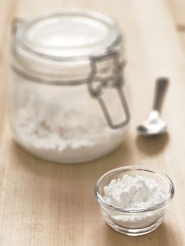 close up of a bowl of corn starch