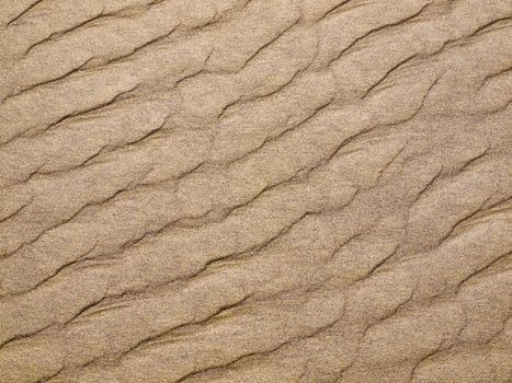 Abstract background of sand ripples at the beach 