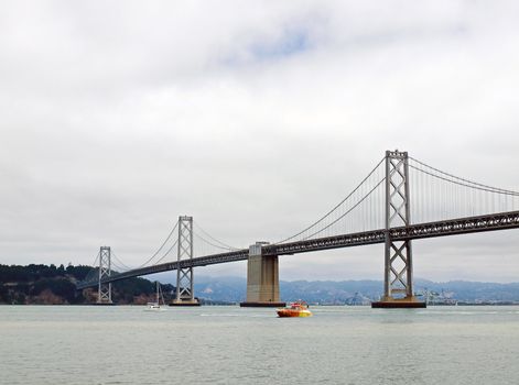 San Francisco Bay Bridge on a Cloudy Day