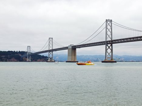 San Francisco Bay Bridge on a Cloudy Day