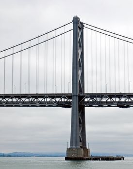 San Francisco Bay Bridge on a Cloudy Day