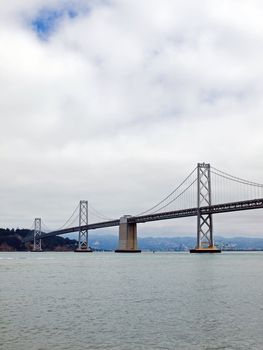 San Francisco Bay Bridge on a Cloudy Day