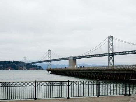 San Francisco Bay Bridge on a Cloudy Day