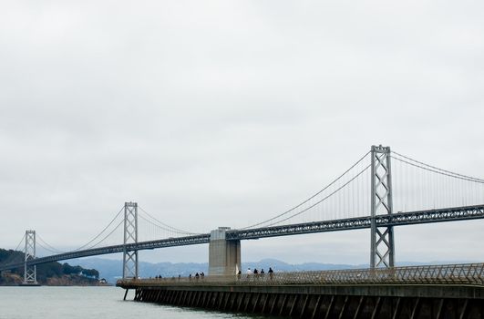 San Francisco Bay Bridge on a Cloudy Day