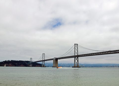 San Francisco Bay Bridge on a Cloudy Day