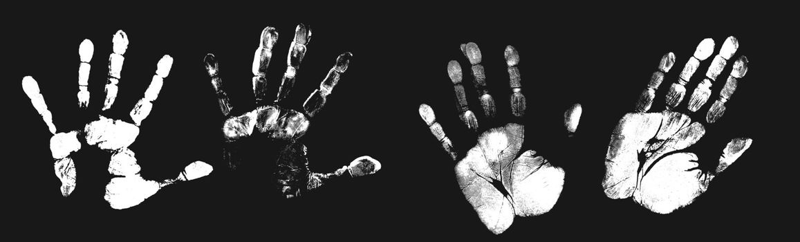 Printout of human hand with unique detail