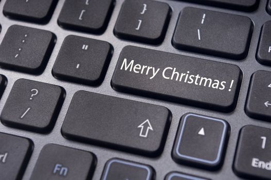 Photo of close up on keyboard pad, for christmas concepts.