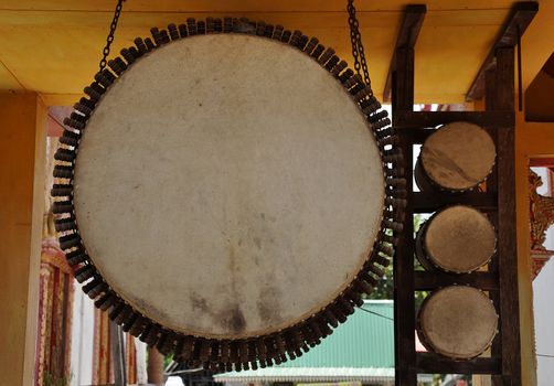 Measure almost all the way north to the temple, which has a drum. The drums used in religious And various sacred.