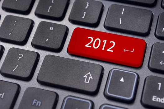 Photo of close up on keyboard pad, for 2012 year conceptual usage.