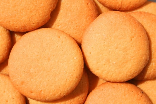Close up of vanilla cookies on a plate.

